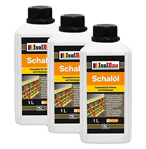 Isolbau Schalöl Professional - 3x 1 Liter Trennmittel für Formen & Schalungen - Beton-Trennmittel, begrenzt die Haftung von Beton, Mörtel & Kleber Isolbau Schalöl Professional - 3x 1 Liter Trennmittel für Formen & Schalungen - Beton-Trennmittel, begrenzt die Haftung von Beton, Mörtel & Kleber von Isolbau