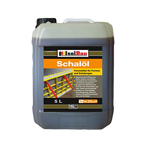 Isolbau Schalöl Professional - 5 Liter Trennmittel für Formen & Schalungen - Beton-Trennmittel, begrenzt die Haftung von Beton, Mörtel & Kleber von Isolbau