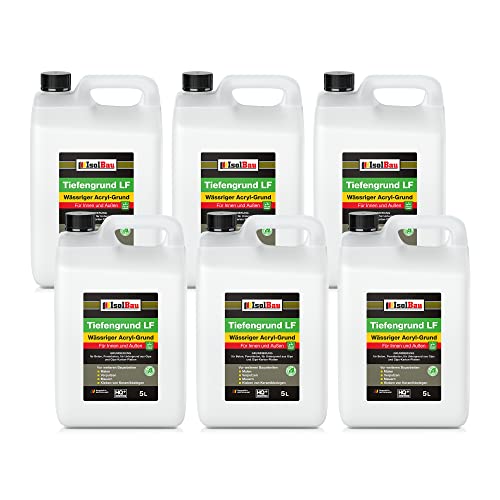 Isolbau Tiefengrund LF - 30 L Wässriger Acryl-Grund für Innen & Außen - Tiefgrund, Haftgrund für professionelle Grundierung von Isolbau