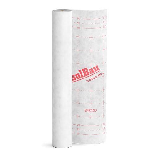 Isolbau Unterspannbahn Dach SPB 100, 75 m² Rolle (1,5 x 50 m) - Dampfdurchlässige Unterdeckbahn Dachfolie mit 100 g/m² Flächengrwicht - witterungsbeständig und wasserdicht von Isolbau