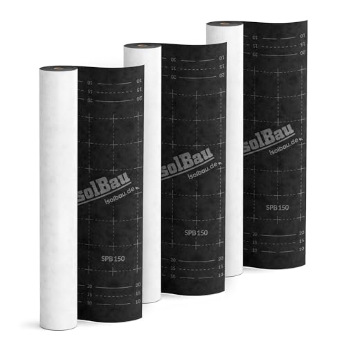 Isolbau Unterspannbahn Dach SPB 150, 225 m² Rolle (1,5 x 150 m) - Dampfdurchlässige Unterdeckbahn Dachfolie mit 150 g/m² Flächengrwicht - witterungsbeständig und wasserdicht von Isolbau