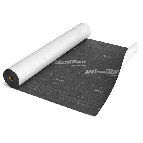 Isolbau Unterspannbahn SPB 135, 75 m² Rolle (1,5 x 50 m) - Dachfolie mit 135 g/m² Flächengewicht - Dampfdurchlässige Unterdeckbahn, wasserdicht und witterungsbeständig von Isolbau