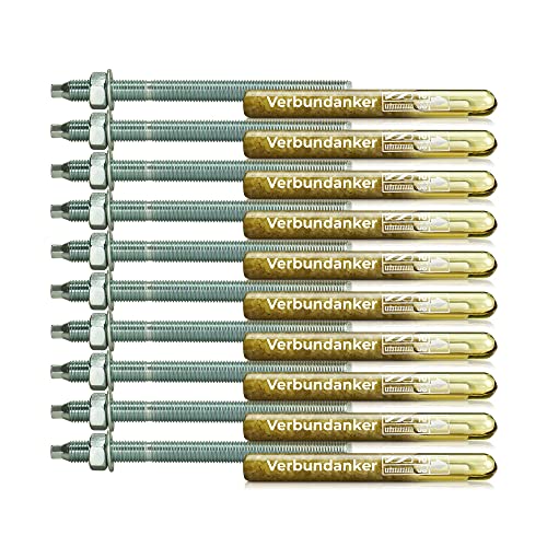 Isolbau Verbundanker Set - Verbundankerpatrone styrolfrei V08 + Ankerstange verzinkt M8 x 160 - ETA/ETAG Zulassung - 10 Stück Isolbau Verbundanker Set - Verbundankerpatrone styrolfrei V08 + Ankerstange verzinkt M8 x 160 - ETA/ETAG Zulassung - 10 Stück von Isolbau