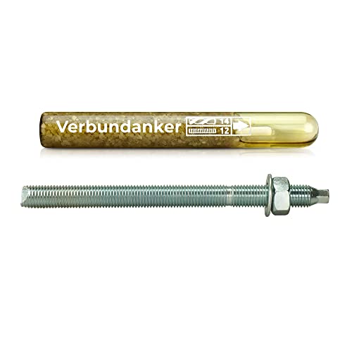 Isolbau Verbundanker Set - Verbundankerpatrone styrolfrei V12 + Ankerstange verzinkt M12 x 220 - ETA/ETAG Zulassung - 1 Stück Isolbau Verbundanker Set - Verbundankerpatrone styrolfrei V12 + Ankerstange verzinkt M12 x 220 - ETA/ETAG Zulassung - 1 Stück von Isolbau