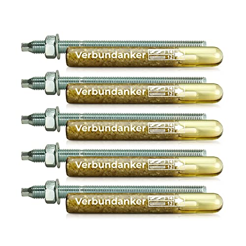 Isolbau Verbundanker Set - Verbundankerpatrone styrolfrei V12 + Ankerstange verzinkt M12 x 300 - ETA/ETAG Zulassung - 5 Stück Isolbau Verbundanker Set - Verbundankerpatrone styrolfrei V12 + Ankerstange verzinkt M12 x 300 - ETA/ETAG Zulassung - 5 Stück von Isolbau