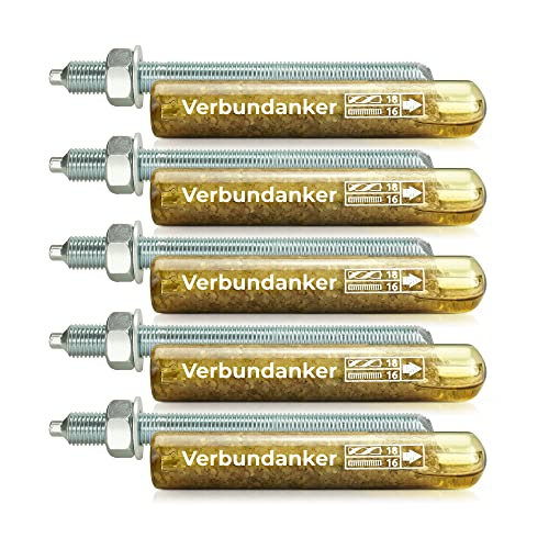 Isolbau Verbundanker Set - Verbundankerpatrone styrolfrei V16 + Ankerstange verzinkt M16 x 300 - ETA/ETAG Zulassung - 5 Stück Isolbau Verbundanker Set - Verbundankerpatrone styrolfrei V16 + Ankerstange verzinkt M16 x 300 - ETA/ETAG Zulassung - 5 Stück von Isolbau