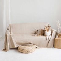 Leinen Couch Überwurf. Sofa Drop Cloth Bettüberwurf. Extra Große Bettdecke von IsoleLinenFabrics