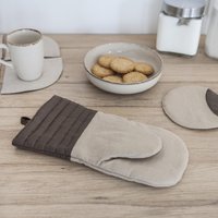 Leinen Ofenhandschuh. Küchenhandschuh. Schützende Kochhandschuhe von IsoleLinenFabrics