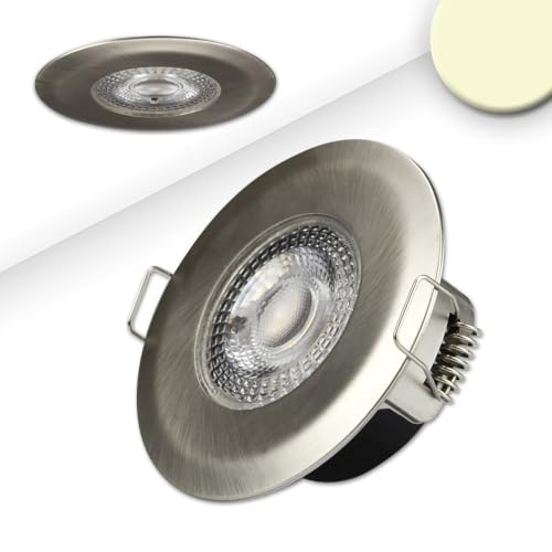 Isoled 115199 LED Einbaustrahler PC68 IP44, brushed, 5W, 38°, 3000K, 3 Stufen dimmbar von Isoled
