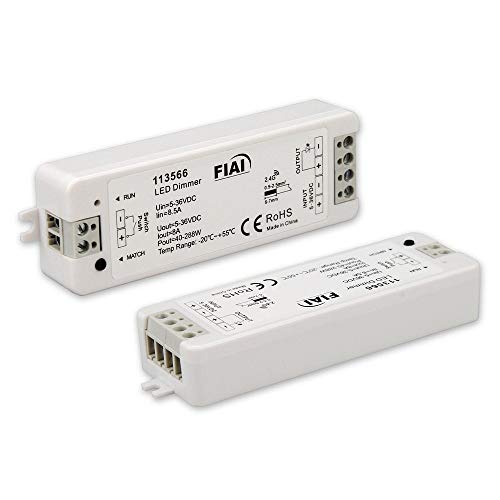 ISOLED Push/Funk Mesh PWM-Controller, 1-Kanal, 5-36V DC 8A, Matt, Drucktaste, AUF-AUF-AN, Matte von Isoled