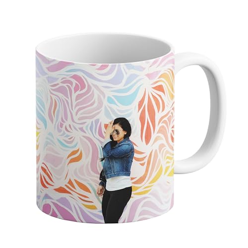 LOOXIS Personalisierte Tasse mit Foto & Text bedruckt, selbst gestalten – 325 ml, Keramik, versch. Farben, Panoramadruck möglich – Geschenkidee Männer, Frauen, Jahrestag, Muttertag – Weiß von LOOXIS