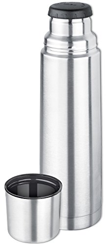 Isosteel VA-9556 Vakuum-Isolierflasche 0.75 L aus 18/8 Edelstahl mit Schraubverschluss und Trinkbecher von Litexpress