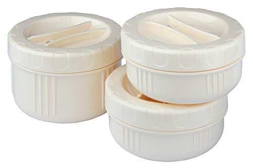 Isosteel VA-PC9683 Set 3 Stück Kunststoff-Container für 1,5 L Isolierbehälter VA-9683/VA-9683AT von Isosteel