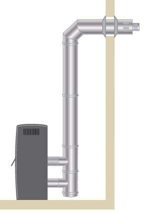 Kit Isotip Horizontal Isotip einstellbar, schwarz, Øint 80, Øext 125 für Pelletofen, 843802, für Pelletherde, wasserdichte Konfiguration, horizontale Auslass von ISOTIP-JONCOUX