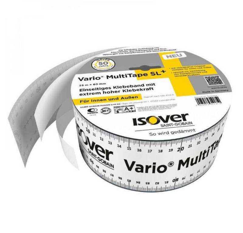 Isover Dampfsperrklebeband Isover Vario MultiTape SL + Klebeband mit geteiltem Abdeckstreifen 25m von Isover