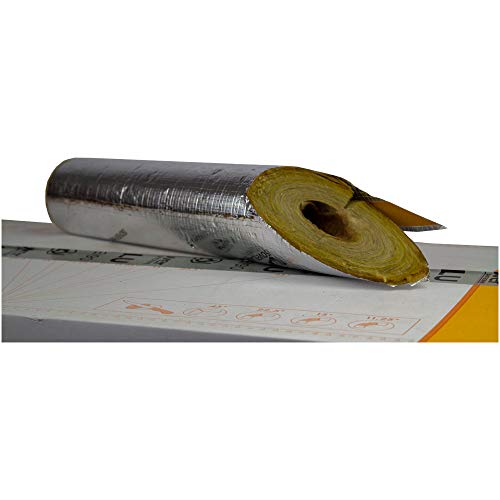 Isover U Protect Pipe Section Alu2 alukaschierte Isolierschalen versch. Größen, Inhalt:Meterware, Durchmesser Ø Innen [mm]:76, Dämmstärke in [mm]:50 von Isover