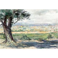 Erstaunliche Moderne Malerei Der Jerusalemer Landschaft von IsraeliJudaica