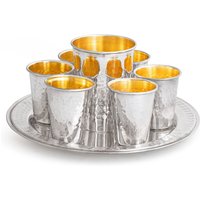 Royal 925 Sterling Silber Liköre Set Mit Gehämmertem Finish von IsraeliJudaica