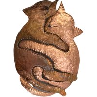 Wandbehang Kupfer Katzen Umarmung von IsraeliJudaica