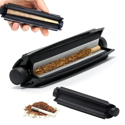 110mm Konischer Cigarette Roller, Tabakroller, Drehmaschine Zigaretten, Tabak Drehhilfe - Effiziente & Langlebige Zigaretten Dreher Maschine(Schwarz) von Issimober