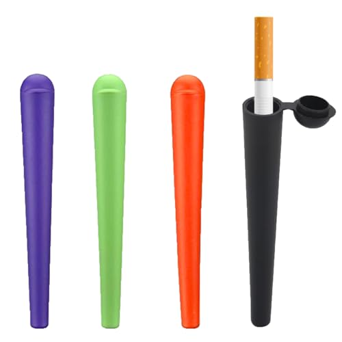 4 Stück Set Transporthülle, wasserdicht Cone Holder Luftdicht Tubes, kein Knicken oder Brechen mehr wiederverwendbar, Luftdicht Tubes zur sicheren Aufbewahung von normalen und konischen Zigaretten von Issimober