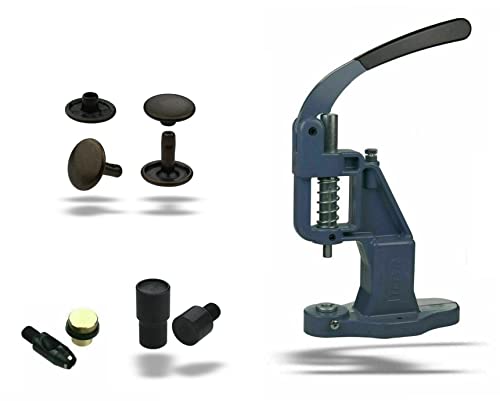 Ista Tools Nietenpresse Set Hohlnieten + Lochpfeife + Hohlnieten Werkzeug + 100 STK. rostfreie Hohlnieten Doppelkopf (10 x 10 mm, Antik) von Ista Tools