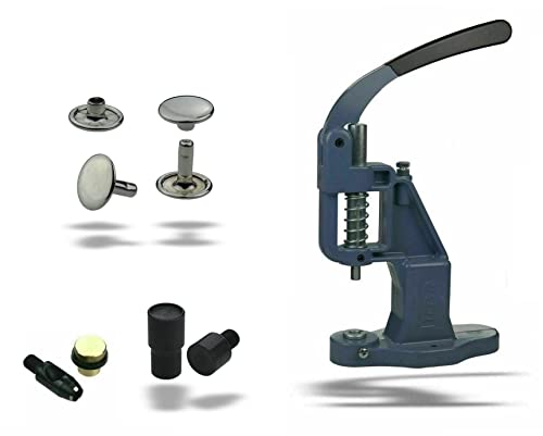 Ista Tools Nietenpresse Set Hohlnieten + Lochpfeife + Hohlnieten Werkzeug + 100 STK. rostfreie Hohlnieten Doppelkopf (10 x 10 mm, Silber) von Ista Tools