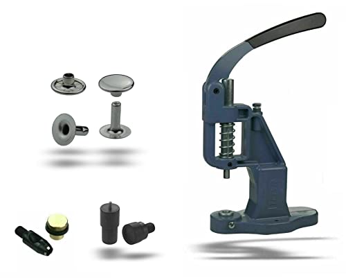 Ista Tools Nietenpresse Set Hohlnieten + Lochpfeife + Hohlnieten Werkzeug + 100 STK. rostfreie Hohlnieten Einzelkopf (13 x 11 mm, Silber) von Ista Tools