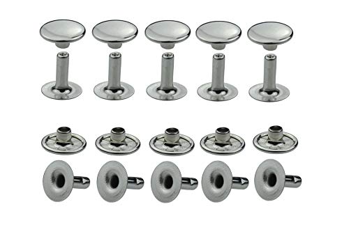 ISTA TOOLS Rostfreie! Hohlnieten Einzelkopf 6 mm, 7 mm, 9 mm, 10 mm, 13 mm. Top Qualität! (25, RF-Hohlnieten (9x8mm) Silber, Einzelkopf) von ISTA TOOLS