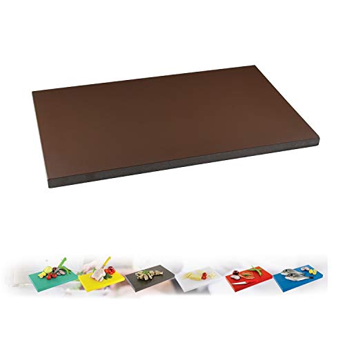 Schneidbrett, Gastro Schneidebrett Kunststoff Küchenbrett Schneidebretter, in (XL oder XXL) (Braun, (XXL) 60 x 40 x 2 cm) von ISTA TOOLS