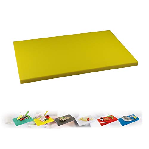 IstaTools Schneidbrett, Gastro Schneidebrett Kunststoff Küchenbrett Schneidebretter, in (XL oder XXL) (Gelb, (XXL) 60 x 40 x 2 cm) von ISTA TOOLS