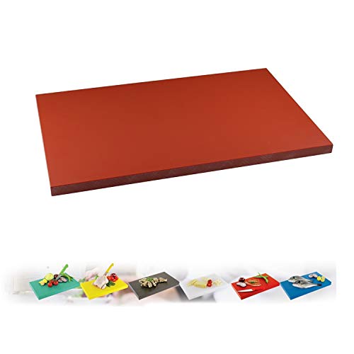 Schneidbrett, Gastro Schneidebrett Kunststoff Küchenbrett Schneidebretter, in (XL oder XXL) (Rot, (XXL) 60 x 40 x 2 cm) von ISTA TOOLS