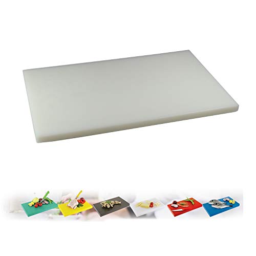 Schneidbrett, Gastro Schneidebrett Kunststoff Küchenbrett Schneidebretter, in (XL oder XXL) (Weiß, (XXL) 60 x 40 x 2 cm) von ISTA TOOLS
