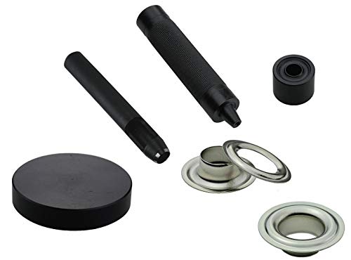Set + 100 Stück DIN Ösen nach 7332, in Ø 10mm - 16mm wählbar, Edelstahl, Messing oder Stahl (Edelstahl V2A, 12 mm) von ISTA TOOLS