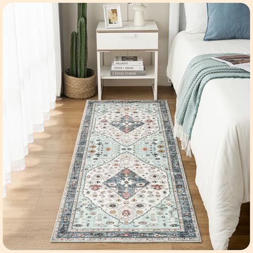 Istana Flurläufer Teppich 5 x 20 cm – Weiß Creme/Blau Eingangsbereich Teppich Seide's Soft Touch Läufer für Flur – Stilvoller Küchenläufer Teppich rutschfest Istana Flurläufer Teppich 5 x 20 cm – Weiß Creme/Blau Eingangsbereich Teppich Seide's Soft Touch Läufer für Flur – Stilvoller Küchenläufer Teppich rutschfest von Istana