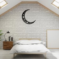 Outside Moon Metall Wandkunst Dekor Traumfänger Mond Phase Wandbehang Schlafzimmer Wohnzimmer Outdoor Schild von IstanbulStores