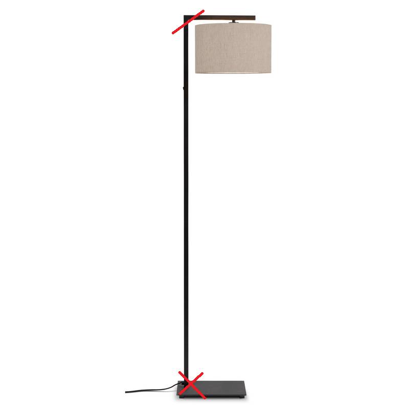 It´S About Ro Mi Stehlampe Boston Leinen Kurzer Schirm Lampe Siehe Text/Foto B-Ware von It´s about Romi