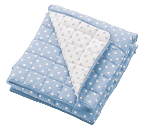 Italbaby Steppdecke für Kinder, Größe 110 x 150 cm, aus Baumwolle, Blaue Punkte, hergestellt in Italien von Italbaby