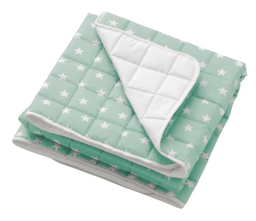 Italbaby Steppdecke für Kinder, Größe 110 x 150 cm, aus Baumwolle, Starlette Minze, hergestellt in Italien von Italbaby