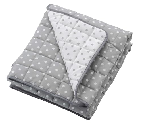 Italbaby Steppdecke für Kinder, Größe 110 x 150 cm, aus Baumwolle mit grauen Punkten, hergestellt in Italien von Italbaby