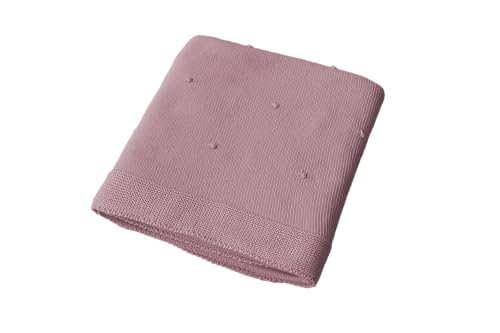 Italbaby Strickdecke für Kinderbett, Größe 110 x 150 cm, Punkte rosa von Italbaby