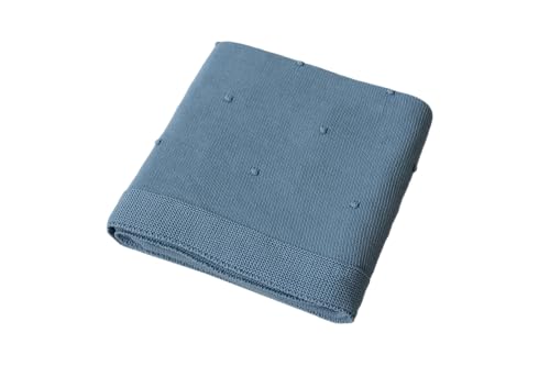 Italbaby Strickdecke für Kinderbett, Größe 110 x 150 cm, gepunktet, elfenbeinfarben von Italbaby