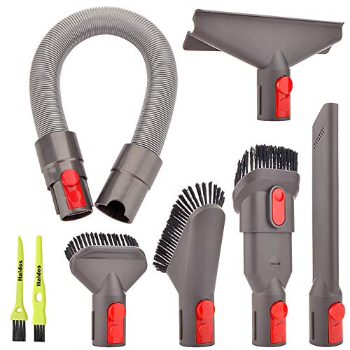 Italdos Bürsten-Set Zubehör mit Schlauch Verlängerung für Dyson V7 V8 V10 V10 V11 + 2 Bürsten (6 in 1) von Italdos