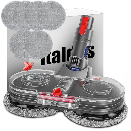 Italdos Elektrischer Moppkopf für Dyson V7/V8/V10/V11/V15 mit abnehmbarem Wassertank, 3 Paar Mikrofasertücher Italdos Elektrischer Moppkopf für Dyson V7/V8/V10/V11/V15 mit abnehmbarem Wassertank, 3 Paar Mikrofasertücher von Italdos