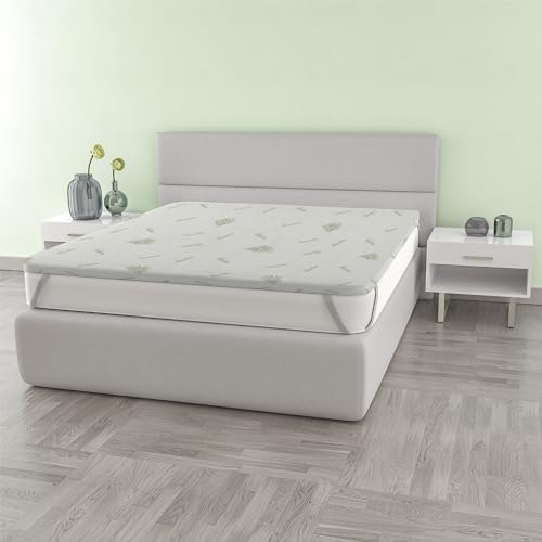 Abnehmbarer Topper ADEL mit Aloe-Futter, 160x190cm von Italian Bed Linen