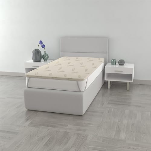 Abnehmbarer INES Topper mit Kupferfutter, 120x190cm von Italian Bed Linen