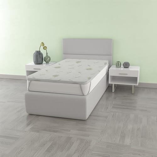 Abnehmbarer Topper ADEL mit Aloe-Futter, 140x190cm von Italian Bed Linen