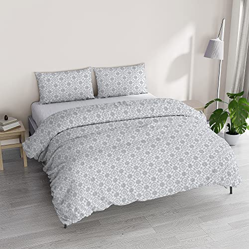 Athena Bettwäsche-Set Made in Italy, Doppelbett, Dora Grau von Italian Bed Linen