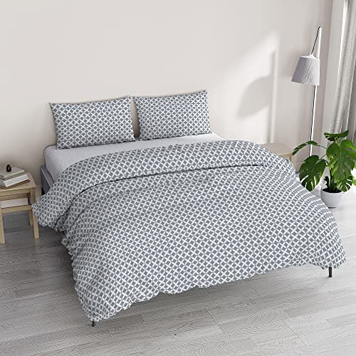 Athena Bettwäsche-Set Made in Italy, Doppelbett, Rita, Grau von Italian Bed Linen