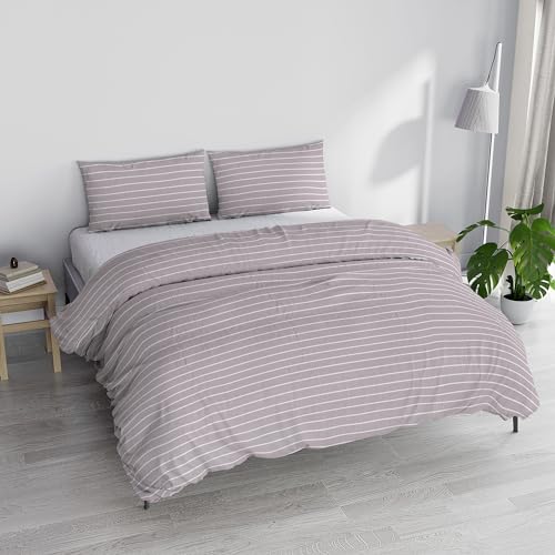 Bedruckte Farben Bettbezug Made in Italy, Division Rosa, für Doppelbett von Italian Bed Linen
